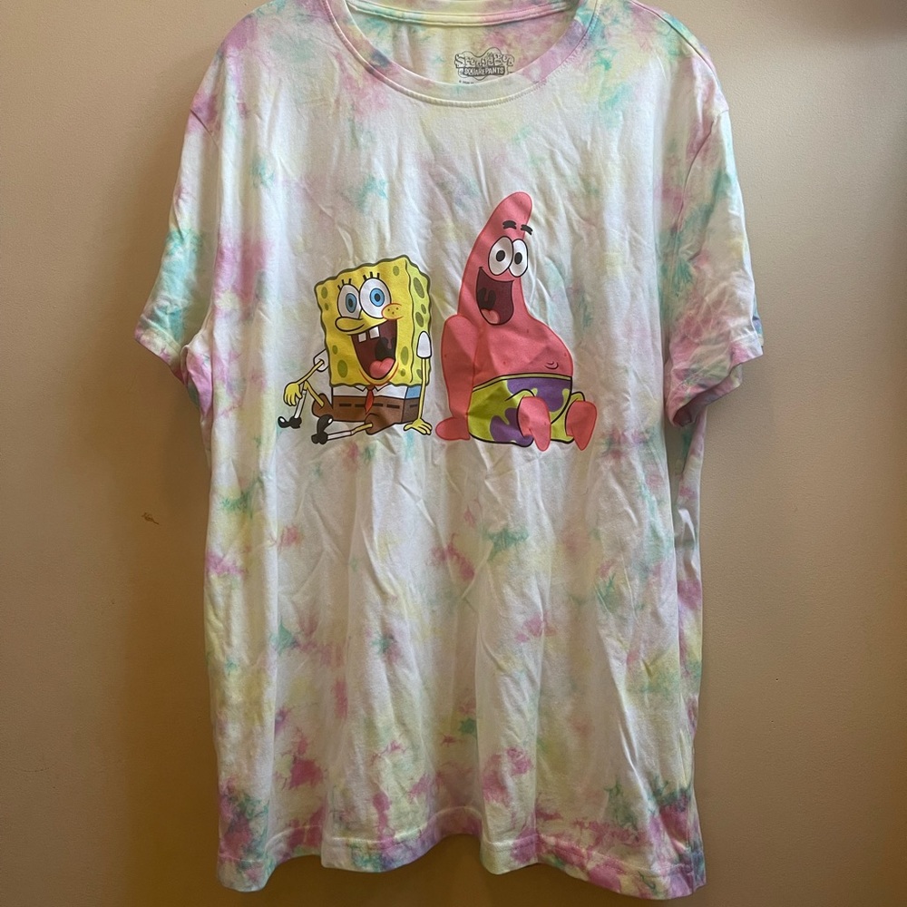 spongebob tie dye t-shirt